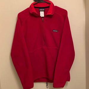 Vintage Patagonia Synchilla Red Quarter Zip Pullover Fleece Size Small